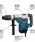 Heavy-Duty SDS Max Rotary Hammer Drill, 13 Amp, 120V, showing key features and branding