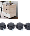 Rcniso Universal Casters Durable 360 Degree Swivel Casters for Furniture Supply 4 Pieces for Storage Cabinets, Shelving displayed with a wooden drawer unit.