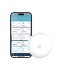 Water Leak Sensor For Smart Home, Zigbee Wireless Leak Detector with smartphone app interface, Requires Hub To Operate