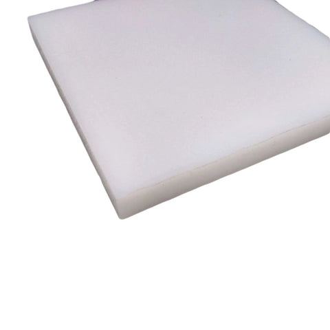 Pro-Grade Heavy-Duty UHMW-PE Plastic Sheet Plate Natural White 10mm Thick 3.937 By 3.937 Inches Durable for Industrial Projects