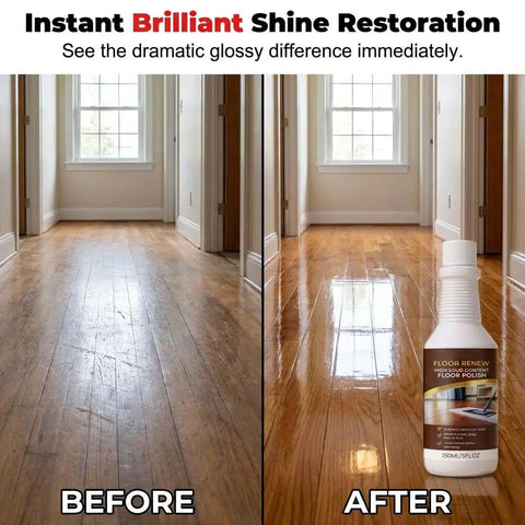 No Sweat Wood Floor Restorer Without Sanding For Hardwood And Laminate Delivers Slick Glow Up Fills Tiny Scuffs Instantly Restores Natural Texture Total Refresh Guaranteed on polished hardwood floor.