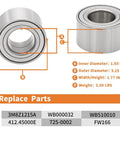 Heavy Duty Wheel Hub Bearing Replacement For Ford Fusion And Jaguar XJ8 XJR XK8 XKR Kia Spectra Lincoln Zephyr Mazda 3 5 6 Mercury Milan Front Or Rear Easy Install Non ABS showing dimensions and part numbers.