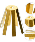 Straight Up Solid Universal Brass Golf Shaft Shim Set Five Piece Kit with angled brass shim for precise club fitting.