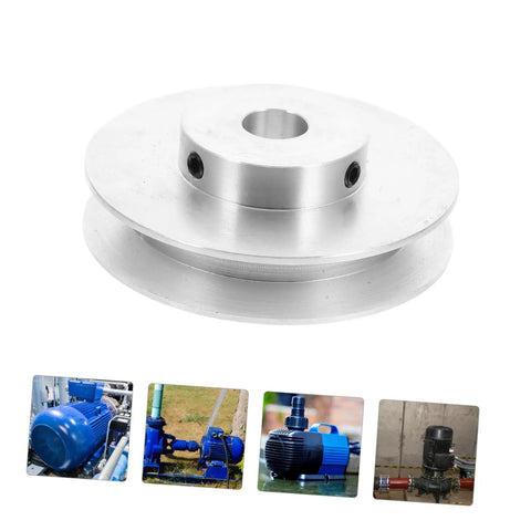 Heavy Duty Aluminum V Belt Pulley With V Groove Web Sheave for motor drive replacement, open web design, durable construction.