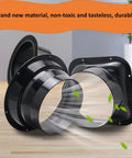 4-Inch ABS Duct Connector Kit, Straight Plastic Pipe Connector With Pipe Flange For Heating Cooling Ventilation HVAC Systems