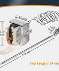 Image of High Limit Thermostat Switch For Pitco Fryers 1/4 Inch Thread MPT 450F/230C Safety Rating Built Tough For VF35 MGII SG14 18S 18 E500D