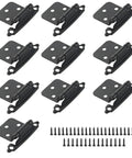 10 Pack No Slam Soft Close Cabinet Hinges Chrome Finish For Overlay Flush Mount Doors With Silent Hydraulic Damping 7x4x3 Cm Includes 50 Screws