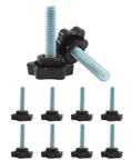 10 Pack 1/4-20 Inch Thread Knob Screws With Plastic Star Nut Set For Jig Clamping And Handy Tightening, Replacement Umbrella Base