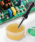 Soldering iron and Lead Free No Clean Rosin Flux Paste For PCB Electronics And Mobile Phone Soldering, High Performance Wetting With Antioxidant Tip Protection, Solder Flux 100g For Home DIY And Pro Repairs