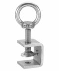 304 Stainless Steel Tiger Clamp U Clip With Eye Hook Screw Heavy Duty C Clamp For Woodworking And Welding Mounting 25mm Opening 27x24mm Body Silver Beefy Corrosion Resistant, M8 clamp