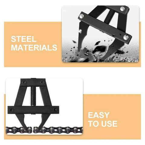 Adjustable Motorcycle Chain Tensioner Tool For Chain Maintenance In Beefy Steel With Easy To Use Design Tighten Remove And Cut Chains