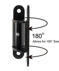 Beefy 7 Inch Face Mount Gate Hinges Bolt On Weld On Roller Bearing For Large Driveway Gates Up To 1100 Pounds 2062P Lubricable Iron Gate Hinge Pair With 180 Degree Swing, black steel hinge