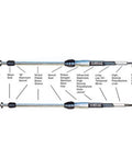 OEM 12 Ft Throttle And Shift Remote Control Cable For Marine Outboard Engines Genuine OEM MAR Cable 12SC diagram