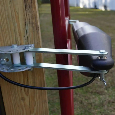 Push To Open Brackets For Automatic Gates That Open Away From Property Two Heavy Duty Solid Steel Pivot Brackets For Rear Mount
