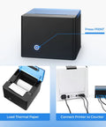 Thermal Printer For Mixed Denomination Money Counters, Plug In And Print Totals By Value And Quantity, Denomination Breakdown And Serial Numbers, Compatible With IMC01 IMC08 Banknote Counters, Fast Receipt Printing.