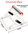 2 Piece Adjustable Cutting Machine Support Frame Foldable Metal Work Stand For Table Saw Height Adjustable 55 To 135mm Rugged Sturdy Construction
