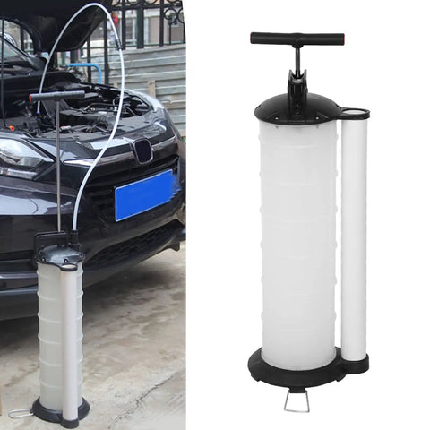 Fabater 7L Manual Oil Extractor Pump For Engine Fluid Transfer. Portable Vacuum Suction Device W/4 Tubes To Drain Gas, Oil, Or Coolant Quickly. Big Capacity Tank Makes Auto Maintenance A Breeze For Mechanics And Car Enthusiasts Who Want A Hassle-Free