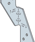 Hurricane Tie H2.5A 18 Gauge Galvanized Structural Tie With Embossed Bend Lines And Arrow Indicator, G90 Steel