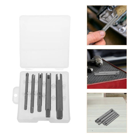 Premium Steel Screw Extractor Kit 2 To 6 Pcs Pull Out Broken Or Stripped Bolts Fast For DIY Pros And Home Repair Jobs That Need Serious Grit, gray steel set in case