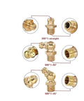 Grease Nipple Kit 290-Piece Metric Brass Hydraulic Fittings Assortment With Straight 90 Degree And 45 Degree Zerk Angles