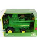 Boxed Big Farm S690 1 To 16 Scale Combine with Corn Head and Draper Head, durable farm toy for indoor and outdoor play, ages 3+