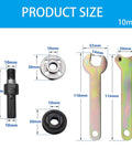 Drill To Grinder Conversion Kit With Angle Attachment Boss Grade Heavy Duty Steel Construction Includes Replacement Flange Nuts And Spanner Wrench Multi Function Attachment For Cutting Sanding And Grinding product size details