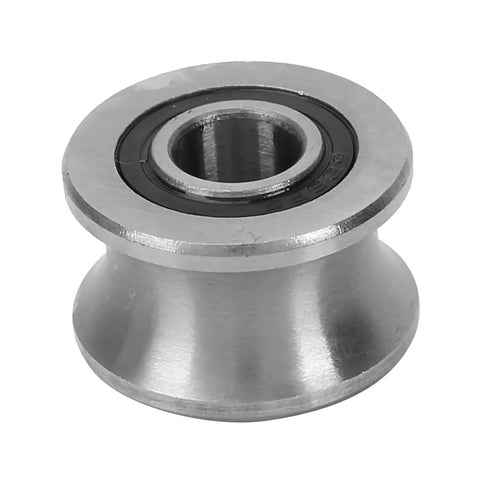 Deep U Round Bottom Track Roller Wheel Made From Rock Solid Stainless Steel For Smooth Pulley Rail Tracking With An Ultra Precise 8 By 22.5 Millimeter Bore Size That Is Totally Built Legit To Crush It In Heavy Duty Grinds And Projects