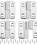4 Pack 1.5 Inch Stainless Steel Lift Off Hinges With Screws Detachable Slip Joint Flag Hinges For Wooden And Metal Doors Cabinets And Boxes Left Handed 304 Stainless Steel Durable And Easy To Install.