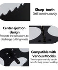 Rannb 9.5-inch bi-metal hole saw with drill bit and hex wrench; sharp teeth and center-ejection design