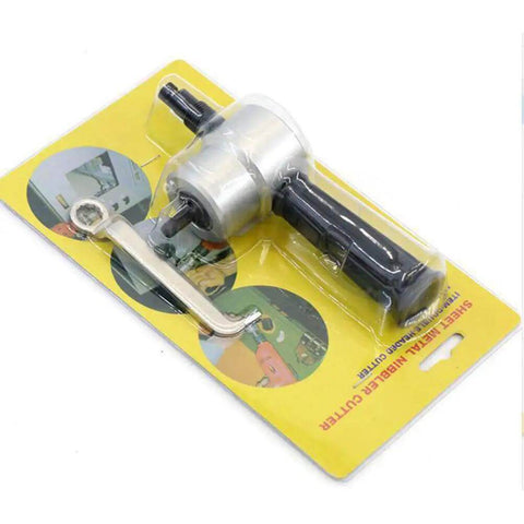 Double Head Metal Sheet Nibbler Cutter And Hole Saw Drill Attachment Workhorse For Quick Clean Cuts with tool holder in packaging