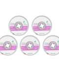 High Efficiency Copper Desoldering Wick Braids Kit, 5 Pack, 2mm Width, 4.9ft Length Each, rolls displayed in a row