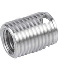 Self Tapping Thread Inserts Kit in Stainless Steel, M6x1.0 Inner Threads and M10x1.25 Outer Threads, 12mm Length, 10 Pack Pro Grade Screw Repair Kit for Damaged Holes, Easy Fix to Lock In Strong, Long Lasting Threads, stainless steel insert