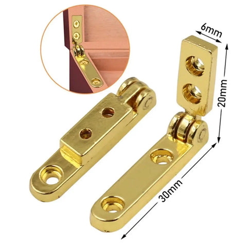 Ten Piece Gold 90 Degree Spring Hinge For Gift Box Jewelry Case Wine Box Wooden Box Corner Hardware Bracket And Furniture Fittings