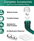 Lung Workout Breathing Compact Device With PEP Therapy For Mucus Clearance Portable Handheld Exhalation Trainer accessories shown
