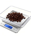 High Precision Kitchen Scale With 105 Oz Capacity And 0.01 Oz Accuracy For Cooking Baking And Meal Prep Tare Function Dual Trays And Clear LCD Display with coffee beans