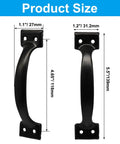 Ten Pack 6 Inch Metal Bow Door Handles Black Matte Vintage Barn Door Pulls for Furniture Cabinets Kitchen Drawers Dressers and Gates