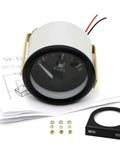 12V Fuel Level Gauge For Cars And Boats With White LED Backlight Universal Fuel Meter Replacement High Sensitivity Readout And Smooth Needle Movement Easy Install For Accurate Fuel Tank Monitoring 52mm gauge with wiring and mounting bracket