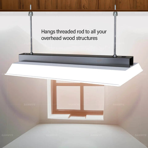 Woodworking Vertical Threaded Rod Anchor For Wood Easy To Install No Pre Drilling Needed Three Eighths Inch Screw Diameter One Quarter Inch By Two Inch Screw Length Steel Zinc Finish Pack Of 25 Rock Solid Hold For Wood Projects supporting overhead lamp
