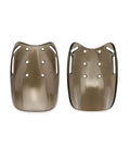 Pair of Metatarsal Guard For Safety Footwear, Built Tough Polycarbonate Shield For Metatarsal Protection, shown front view.