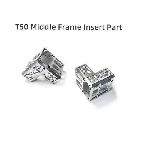 Beefed-Up Middle Frame Insert Reinforcement For T50 Agricultural Drone Chassis OEM Style Replacement Part YC.JG.QX003017.04, silver metal