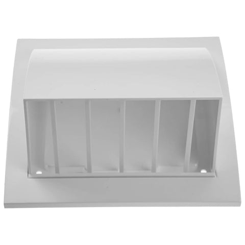 4 Inch White Dryer Vent Hood With Rain Cover And Backdraft Damper ABS Plastic Duct Cover For Walls Indoor Outdoor Use Exhaust And Dryer Vent Covers For 4 Inch Vents Weatherproof