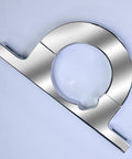 Polished aluminum universal steering column clamp with 2-inch mounting hole