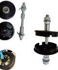 2 Pack Balance Bike Hub Axle Repair Kit With Sealed Bearing Nuts Caps 55mm Bracket Covers And Pro Grade Solid Shaft Lever Skewers