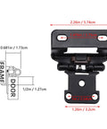 Spring Self Closing Cabinet Hinge For 1/2 Inch Overlay Framed Cabinets Matte Black Steel With Screws Quiet Close Durable Self Closing Action