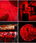Collage showing uses of One Mode Red LED Flashlight High Power Red Light Torch For Night Astronomy Aviation Wildlife Watching