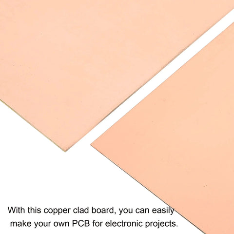 Copper Clad FR4 Double Sided Prototyping PCB Boards For Circuits Projects Pack Of 10 showing smooth copper surface