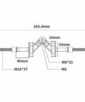 Sumsoctober Adjustable Right Angle Welding Clamp For 1-40mm Plates Lightweight Aluminum Alloy multi-purpose tool technical drawing dimensions.