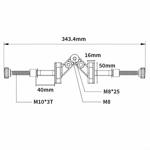 Sumsoctober Adjustable Right Angle Welding Clamp For 1-40mm Plates Lightweight Aluminum Alloy multi-purpose tool technical drawing dimensions.