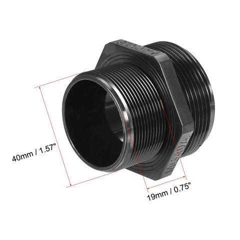 M40 4 Hole Cable Gland Waterproof IP68 Nylon Joint With Adjustable Locknut For 10 To 12mm Wire Diameter, front view