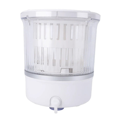 Cordless Portable Washing Machine With 3L Tank Led Touch Screen Plus 6000Mah Battery For Travel Camping And Road Trips showing clear water tub design.